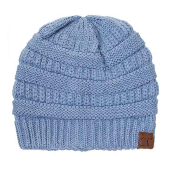 C.C Knitted Fuzzy Lining Interior Thick Beanie Hat - Picture 1 of 1
